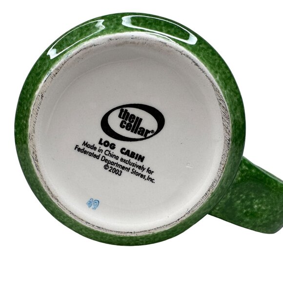 Vintage The Cellar Log Cabin Ceramic Mug 2003‎ D Handle Hand Painted Christmas - Picture 2 of 8